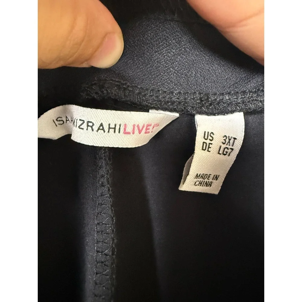 ISAAC MIZRAHI LIVE! NEW Pull On Stretch Pintuck Black Size 3XT #57M - Picture 8 of 8